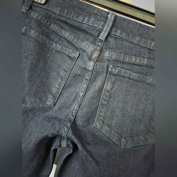 Vtg 90s NYDJ Womens Sz 2 Petite Dark Blue Denim Marilyn Straight Lift Tuck Jeans - Picture 3 of 5